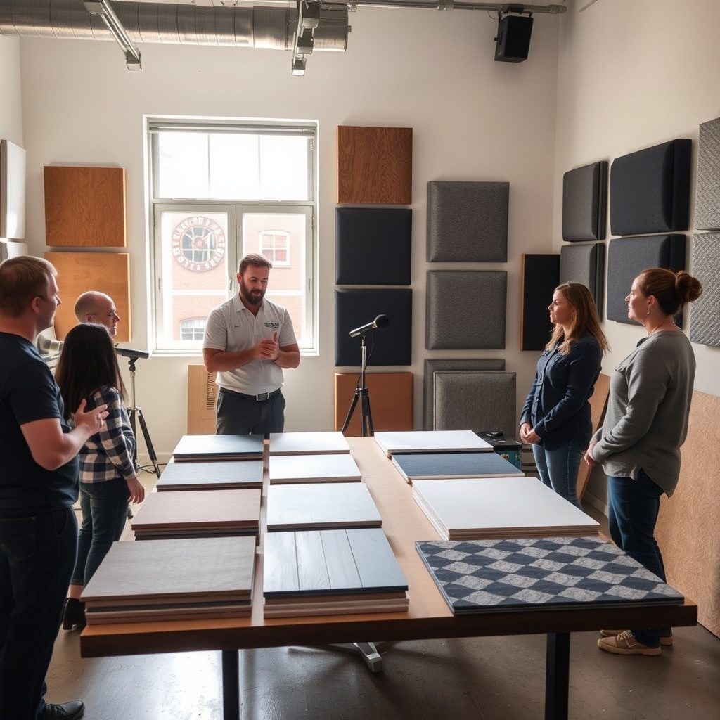 Acoustic panel workshop in action